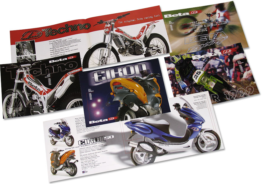 1999 | Betamotor - Depliant produzione motocicli e abbigliamento sportivo