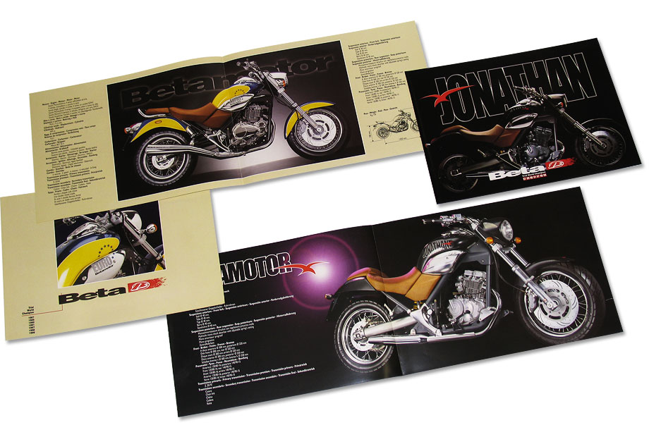 2000 | Betamotor - Depliant motocicli Euro e Jonathan 350 cc.